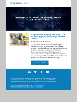 C.H. Robinson - Insights for Developing, Executing, and Monitoring your Parcel Freight to Meet Demand