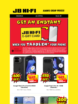 JB Hi Fi Group (Australia) - $600 Off Google Pixel 9 Pro Fold + Stacks More!