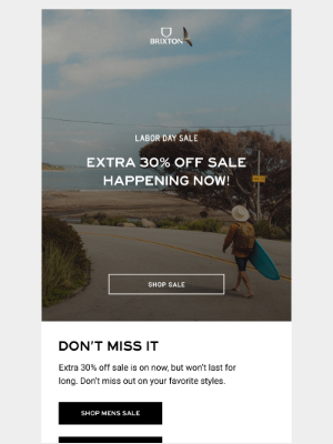 Brixton LLC - Happening Now! Extra 30% Off Sale