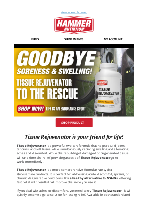 Hammer Nutrition - Goodbye Pain and Swelling!