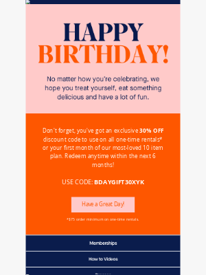 Rent the Runway - Is it time for cake?!