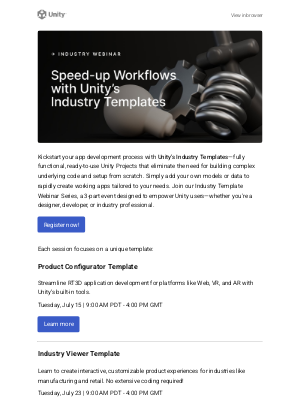 Unity - Speed-Up Workflows with Unity’s Industry Templates