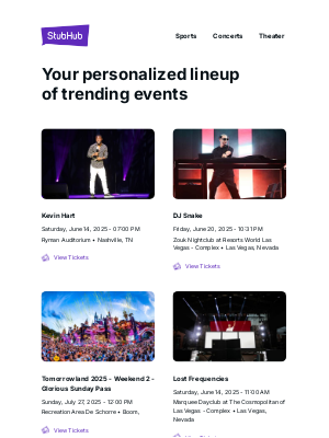 StubHub - Your event lineup: Kevin Hart