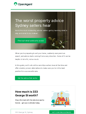 OpenAgent(Australia) - The worst property advice sellers hear
