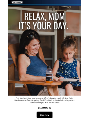 lifetime.com - Give Mom the Best Seat in the House