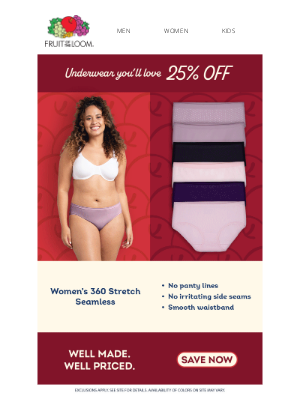 Fruit of the Loom - Shop 360 Stretch | All Undies 25% off!