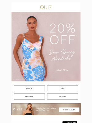 Quiz Clothing (United Kingdom) - 20% off your spring wardrobe 🌼