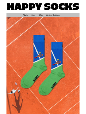 Happy Socks (Denmark) - Tennis + Formula 1 = Smash Hit!