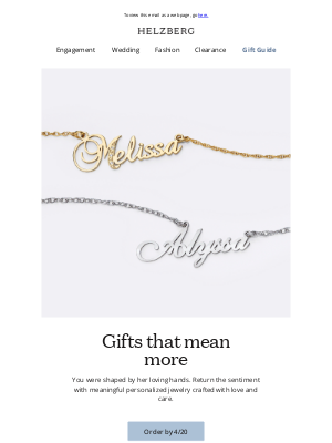 Helzberg Diamonds - Make your mom beam with personalized jewelry
