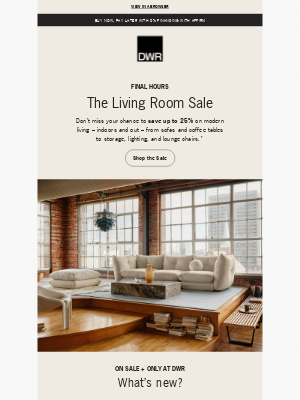 Design Within Reach - Up to 25% off ends tonight
