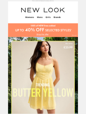 New Look (United Kingdom) - Butter yellow = the colour of the moment 💛