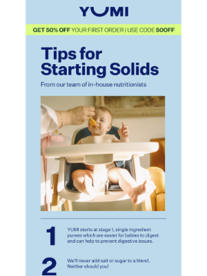 Yumi - Download our free Starting Solids Guide