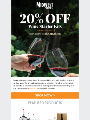 Midwest Supplies - Wine Starter Kits on Sale 🎉