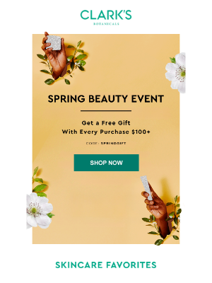 Clark's Botanicals - Spring Beauty Event: FREE Mystery Gift