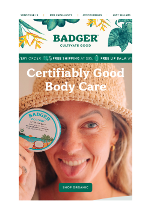 Badger Balm - Certifiably Good Organic Body Care 🌿