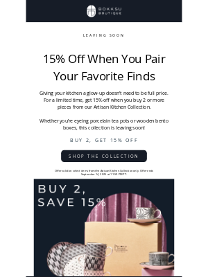 Bokksu - Last Chance: 15% Off 2 or More Artisan Kitchenware
