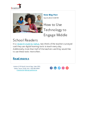 Istation - Engage Middle School Readers with Technology