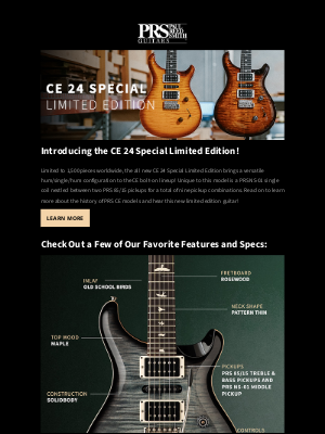 prsguitars - Introducing the CE 24 Special Limited Edition! 🚀