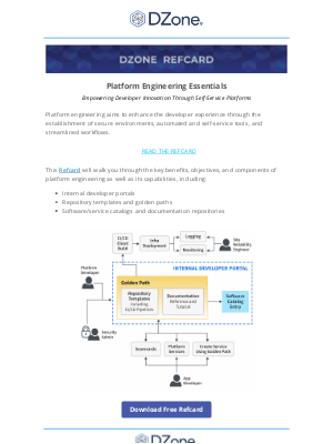 DZone - Core capabilities of platform engineering | New Refcard!