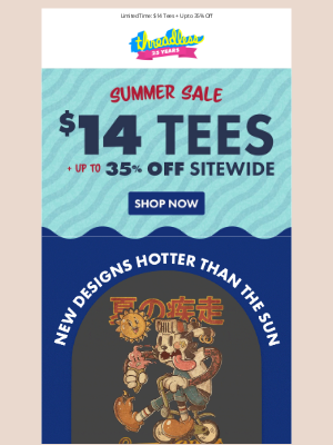 Threadless - Summer Sale: Hotter Than Your Car Seat 🚗