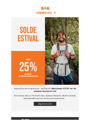SAIL (Canada) - The North Face, Outdoor Research, Marmot et +