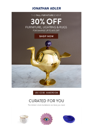 Jonathan Adler - Up To 65% OFF Your Limited-Stock Fall Favorites