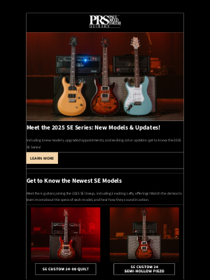 prsguitars - Meet the 2025 SE Series: New Models and Updates!