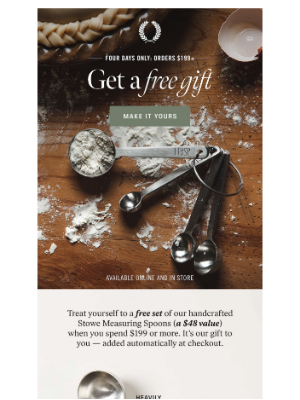 Farmhouse Pottery - Get a Free Measuring Spoon Set 👨‍🍳 Four Days Only