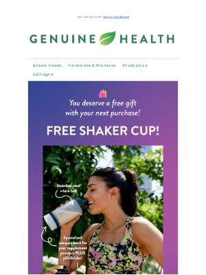 Genuine Health - You Deserve A FREE Gift! 🎁