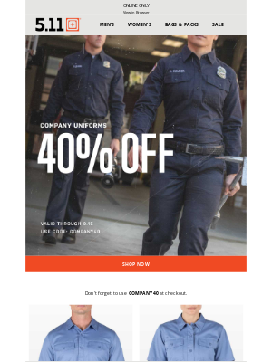 511tactical - Get 40% OFF Company Uniforms with COMPANY40