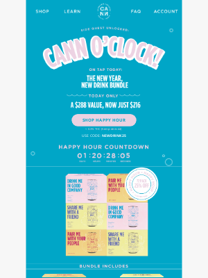 Cann - score 25% off on the New Year, New Drink Bundle