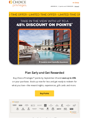 Choice Hotels - Discount Unlocked, Olivia