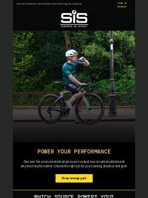 Science in Sport (United Kingdom) - Single vs Dual Source Carbohydrate: Find your match