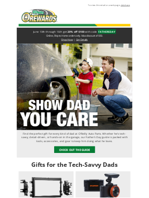 O'Reilly Auto Parts - From Tools to Tech–Gifts for Every Dad