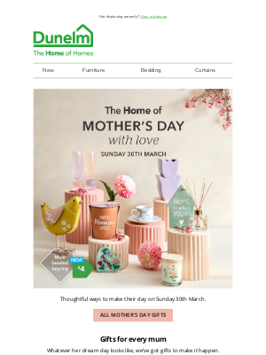 Dunelm (United Kingdom) - Mother’s Day, with love