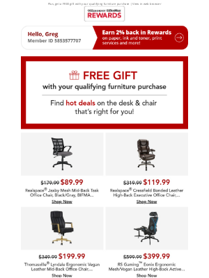 Office Depot & Office Max - Hot deals inside on the desk & chair that's right for you!