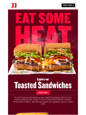 Jimmy John's - Try the line-up of Toasted Sandwiches 🥵