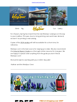 WesSpur Tree Equipment - No 2025 WesSpur Catalog