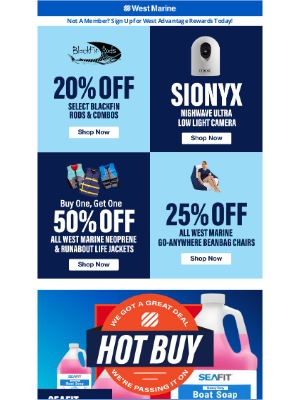 West Marine - 20% Off Blackfin Rods & Combos