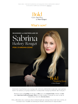 Veuve Clicquot (France) - Nouvelle Masterclass Bold avec Sabrina Herlory Rouget
