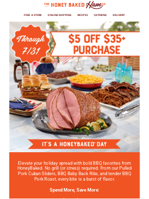 HoneyBaked Ham Online - Savings That Pop 🎉  $7 Off $50 or $5 Off $35