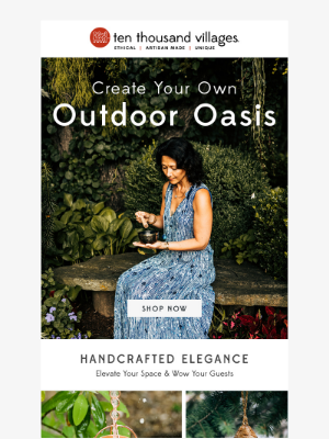 Ten Thousand Villages - Create your outdoor oasis 🌱