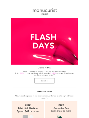 Manucurist - FLASH DAYS are still on!