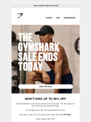 Gymshark - 🚨 The Gymshark Sale ends today 🚨