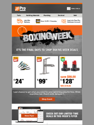 The Home Depot (Canada) - Hurry, Our Boxing Week Deals End Soon ⏰