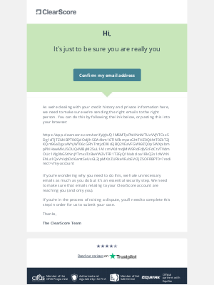 ClearScore (UK) - Confirm your email address
