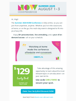 The Art of Ed - Summer Art PD on Your Schedule–Snag Your Discount!