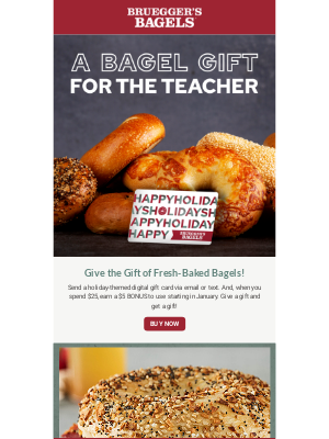 Bruegger's Bagels - Need a gift for the teacher? 🎁