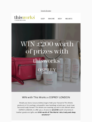 This Works (United Kingdom) - WIN with This Works x Osprey
