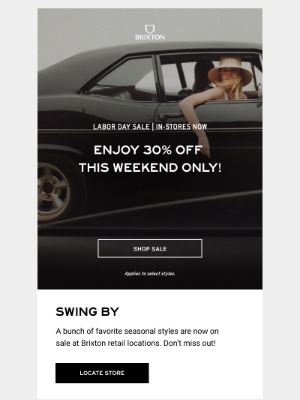 Brixton LLC - Labor Day Sale In-Store!